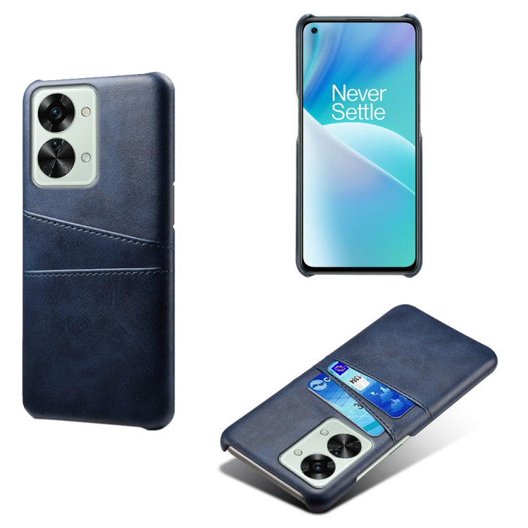 For OnePlus Nord 2T 5G Dual Card Slots Calf Texture PC + PU Phone Case