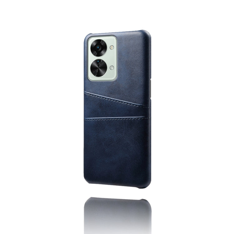 For OnePlus Nord 2T 5G Dual Card Slots Calf Texture PC + PU Phone Case
