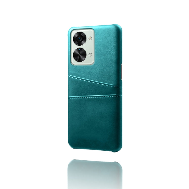 For OnePlus Nord 2T 5G Dual Card Slots Calf Texture PC + PU Phone Case