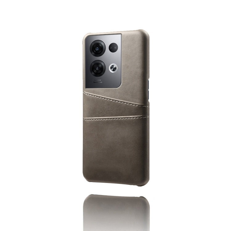 For OPPO Reno8 Pro+ Dual Card Slots Calf Texture PC + PU Phone Case