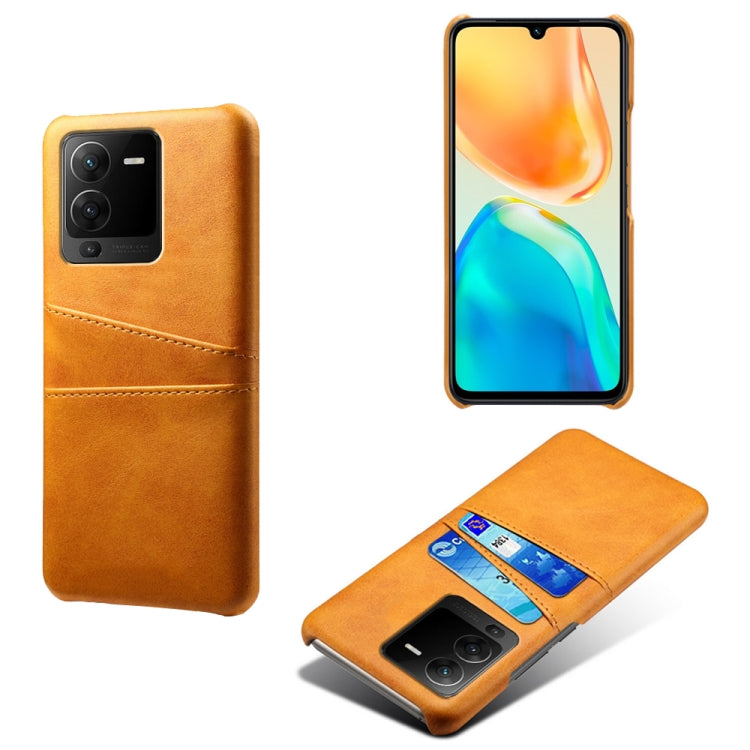 For vivo S15 Pro Dual Card Slots Calf Texture PC + PU Phone Case