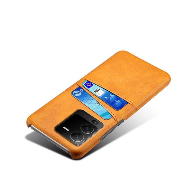 For vivo S15 Pro Dual Card Slots Calf Texture PC + PU Phone Case