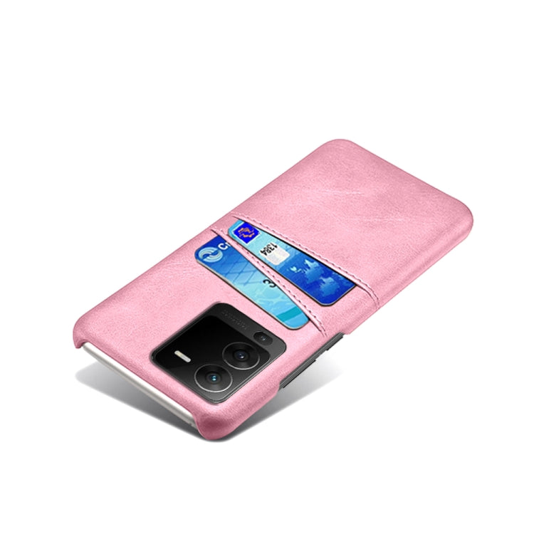 For vivo S15 Pro Dual Card Slots Calf Texture PC + PU Phone Case