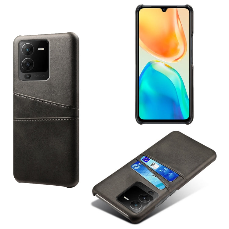 For vivo S15 Pro Dual Card Slots Calf Texture PC + PU Phone Case