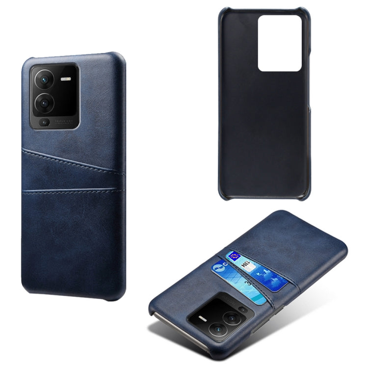 For vivo S15 Pro Dual Card Slots Calf Texture PC + PU Phone Case