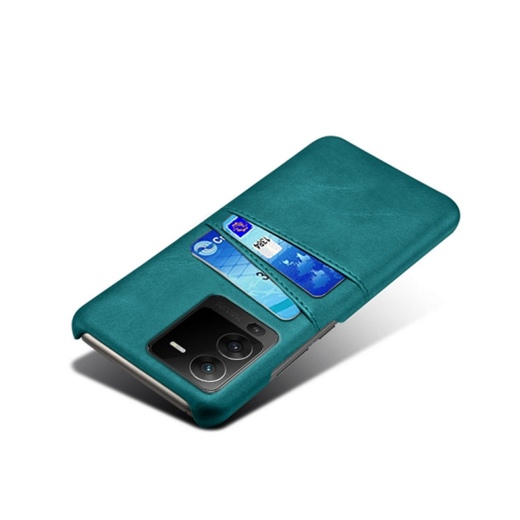 For vivo S15 Pro Dual Card Slots Calf Texture PC + PU Phone Case