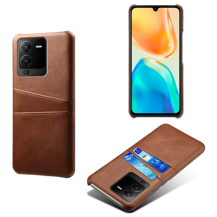 For vivo S15 Pro Dual Card Slots Calf Texture PC + PU Phone Case