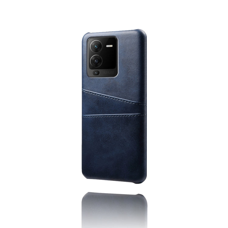 For vivo S15 Dual Card Slots Calf Texture PC + PU Phone Case