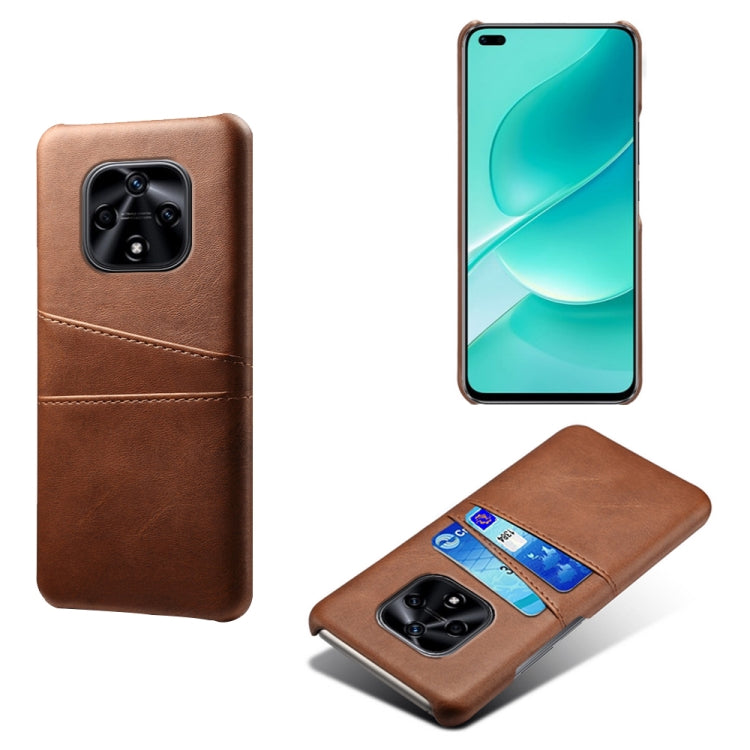 For Huawei nova 9Z 5G Dual Card Slots Calf Texture PC + PU Phone Case