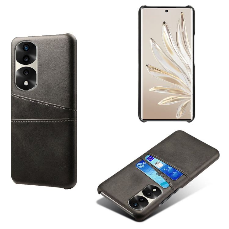 For Honor 70 Pro+ Dual Card Slots Calf Texture PC + PU Phone Case