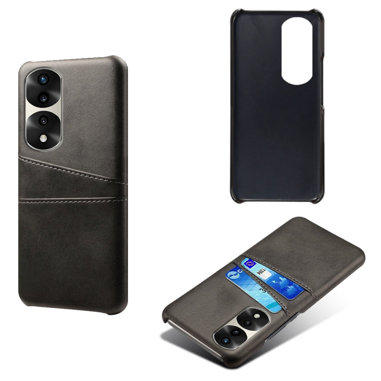For Honor 70 Pro+ Dual Card Slots Calf Texture PC + PU Phone Case