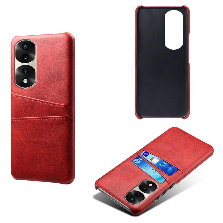 For Honor 70 Pro+ Dual Card Slots Calf Texture PC + PU Phone Case