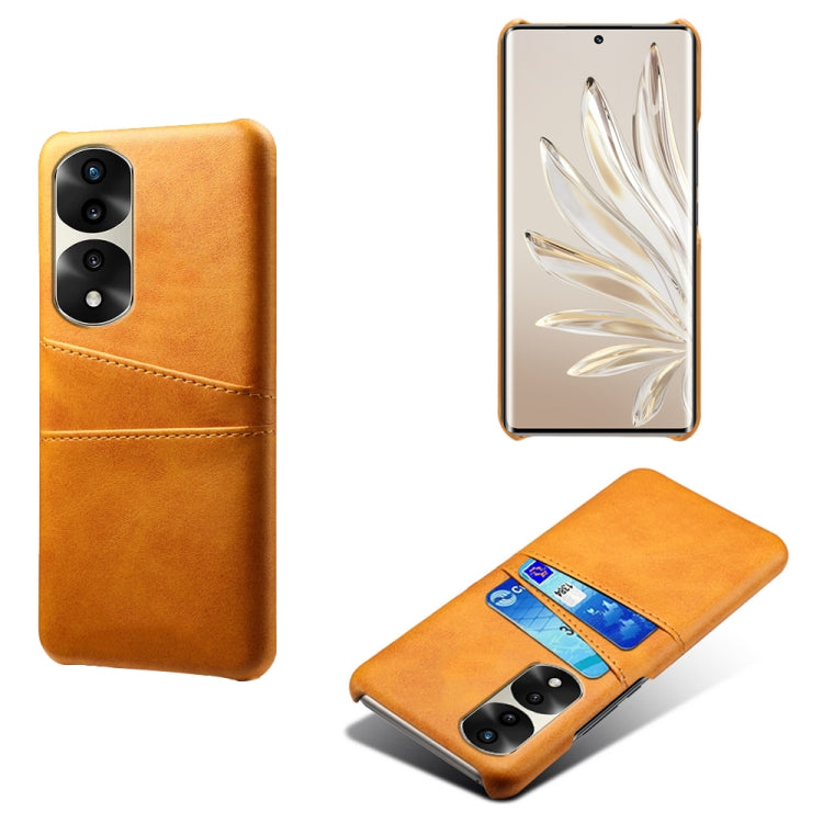 For Honor 70 Pro Dual Card Slots Calf Texture PC + PU Phone Case