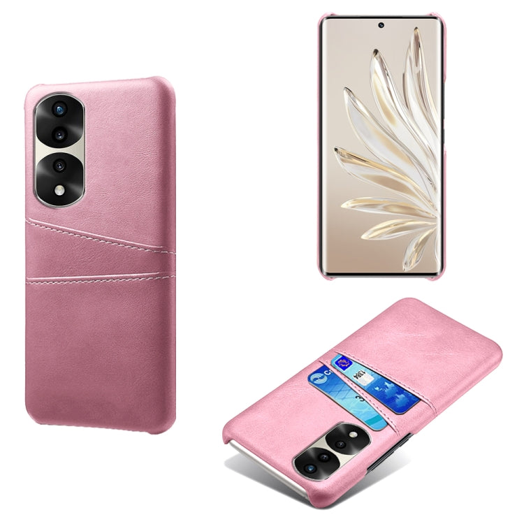 For Honor 70 Pro Dual Card Slots Calf Texture PC + PU Phone Case