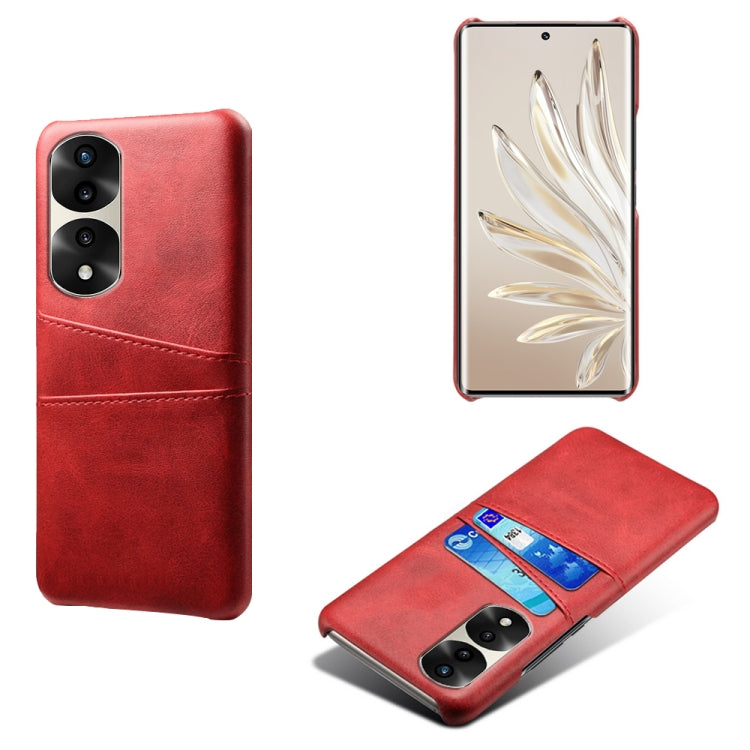 For Honor 70 Pro Dual Card Slots Calf Texture PC + PU Phone Case