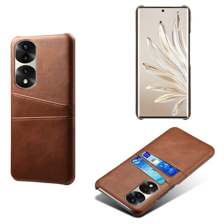 For Honor 70 Pro Dual Card Slots Calf Texture PC + PU Phone Case