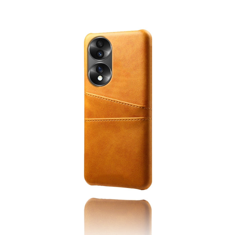 For Honor 70 Dual Card Slots Calf Texture PC + PU Phone Case