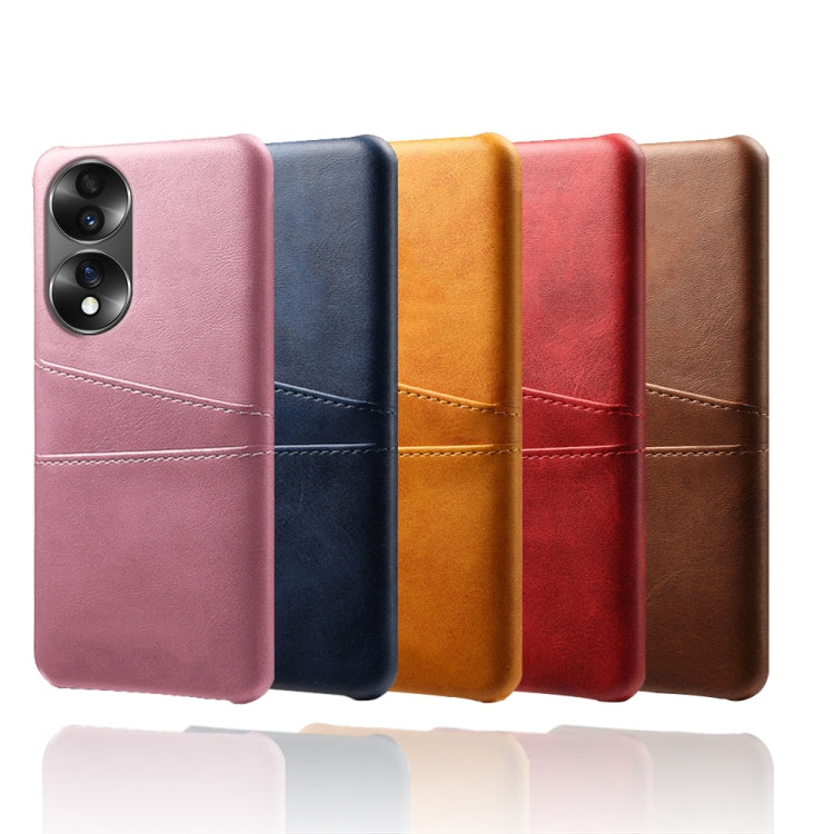 For Honor 70 Dual Card Slots Calf Texture PC + PU Phone Case