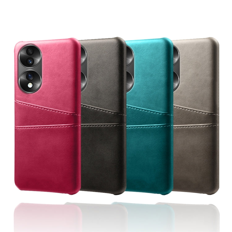 For Honor 70 Dual Card Slots Calf Texture PC + PU Phone Case