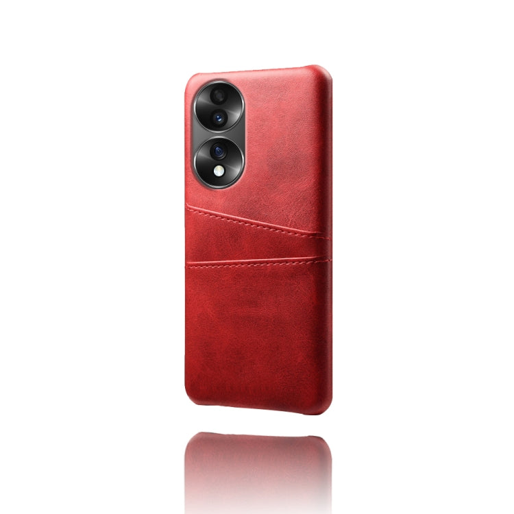 For Honor 70 Dual Card Slots Calf Texture PC + PU Phone Case