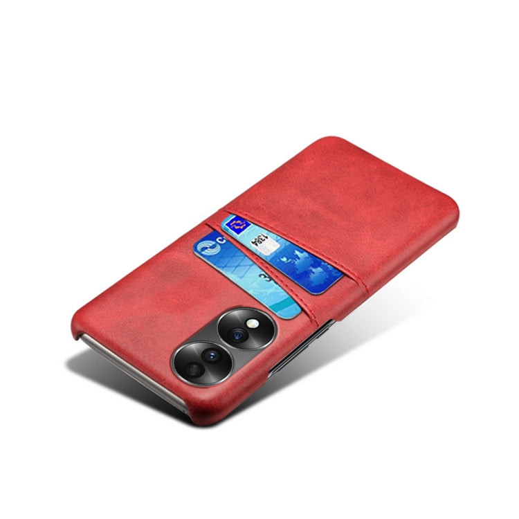 For Honor 70 Dual Card Slots Calf Texture PC + PU Phone Case