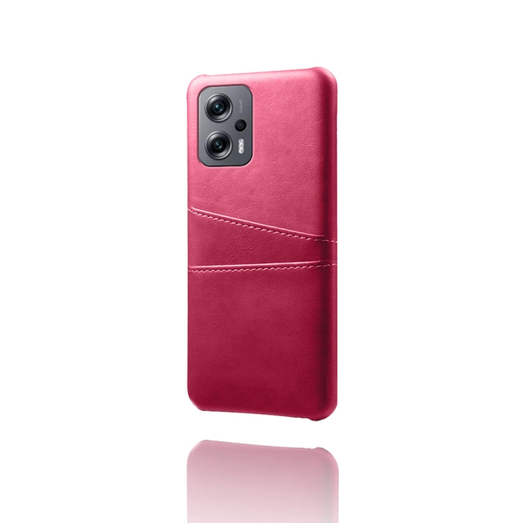 For Xiaomi Redmi Note 11T Pro+ Dual Card Slots Calf Texture PC + PU Phone Case