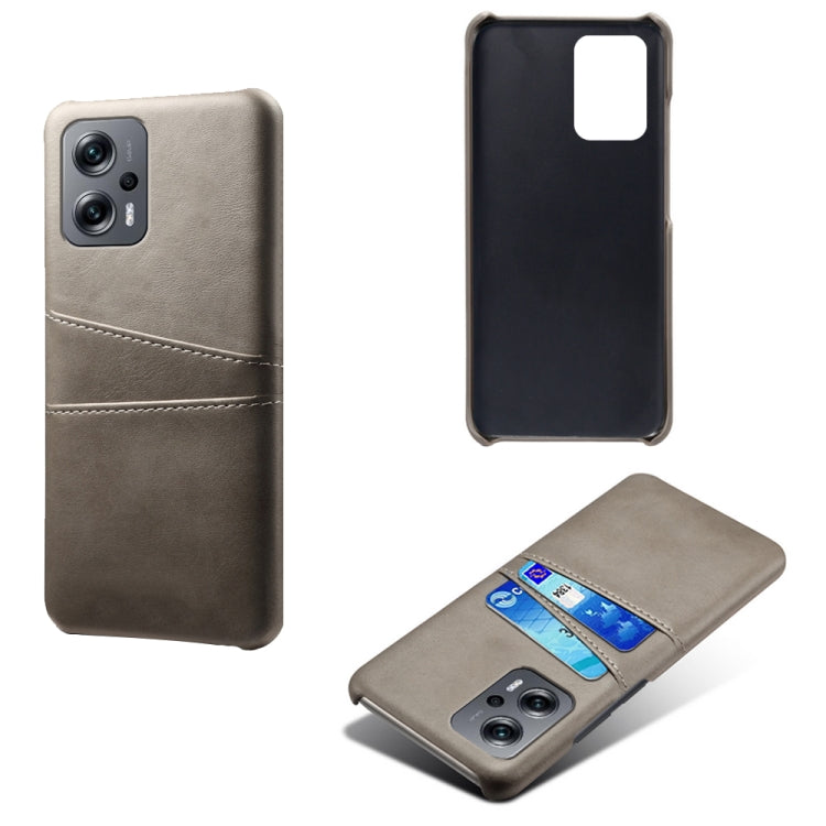 For Xiaomi Redmi Note 11T Pro Dual Card Slots Calf Texture PC + PU Phone Case
