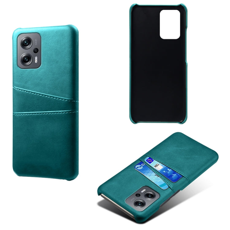 For Xiaomi Redmi Note 11T Pro Dual Card Slots Calf Texture PC + PU Phone Case