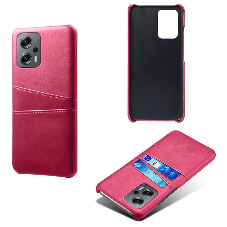 For Xiaomi Redmi Note 11T Pro Dual Card Slots Calf Texture PC + PU Phone Case