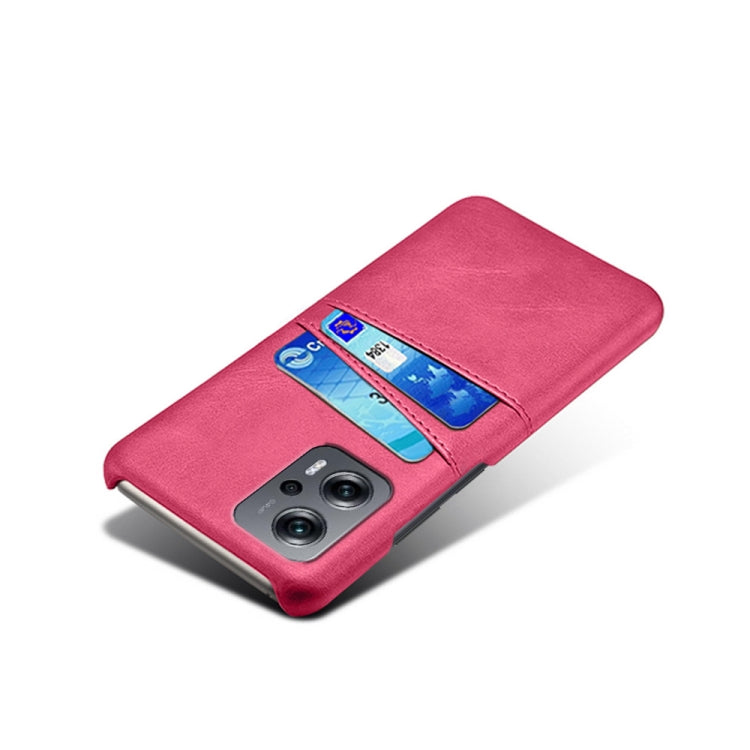 For Xiaomi Redmi Note 11T Pro Dual Card Slots Calf Texture PC + PU Phone Case