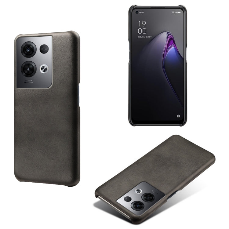 For OPPO Reno8 Pro+ Calf Texture PC + PU Phone Case