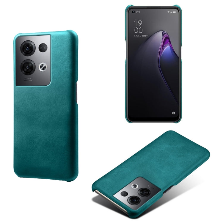 For OPPO Reno8 Pro+ Calf Texture PC + PU Phone Case