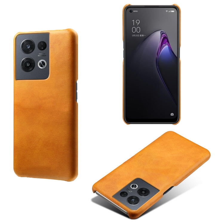 For OPPO Reno8 Pro Calf Texture PC + PU Phone Case