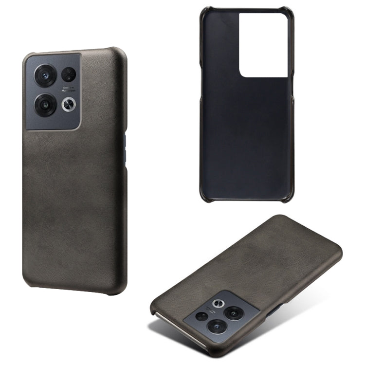 For OPPO Reno8 Pro Calf Texture PC + PU Phone Case