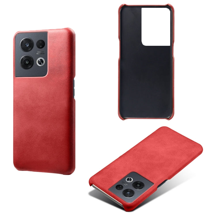 For OPPO Reno8 Pro Calf Texture PC + PU Phone Case