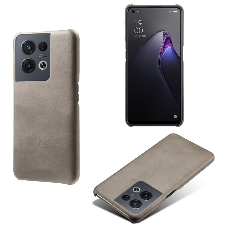 For OPPO Reno8 Pro Calf Texture PC + PU Phone Case