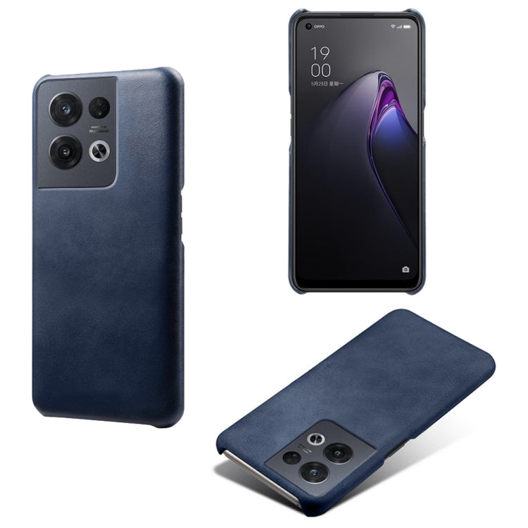 For OPPO Reno8 Pro Calf Texture PC + PU Phone Case