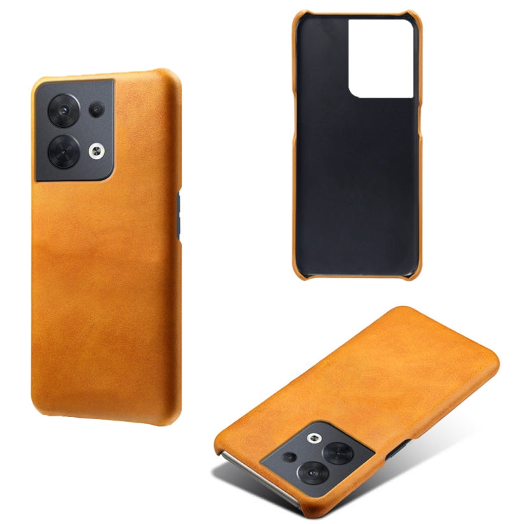 For OPPO Reno8 Calf Texture PC + PU Phone Case