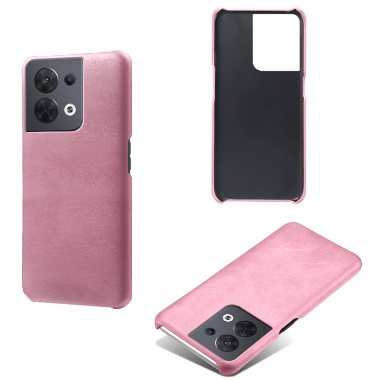 For OPPO Reno8 Calf Texture PC + PU Phone Case