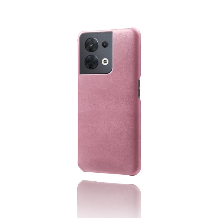 For OPPO Reno8 Calf Texture PC + PU Phone Case