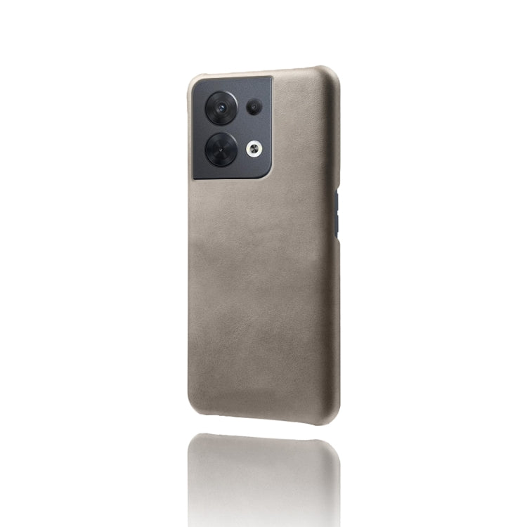 For OPPO Reno8 Calf Texture PC + PU Phone Case