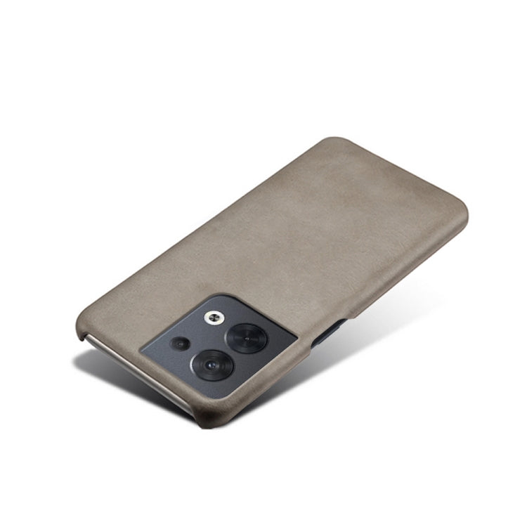 For OPPO Reno8 Calf Texture PC + PU Phone Case