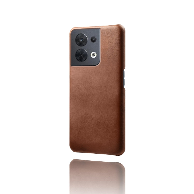 For OPPO Reno8 Calf Texture PC + PU Phone Case