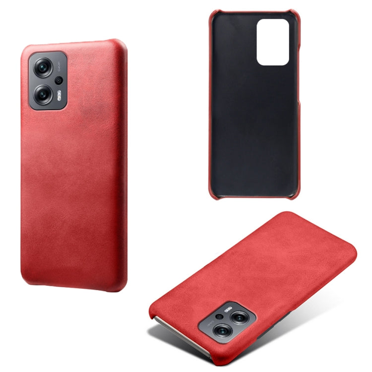 For Xiaomi Redmi Note 11T Pro+ Calf Texture PC + PU Phone Case