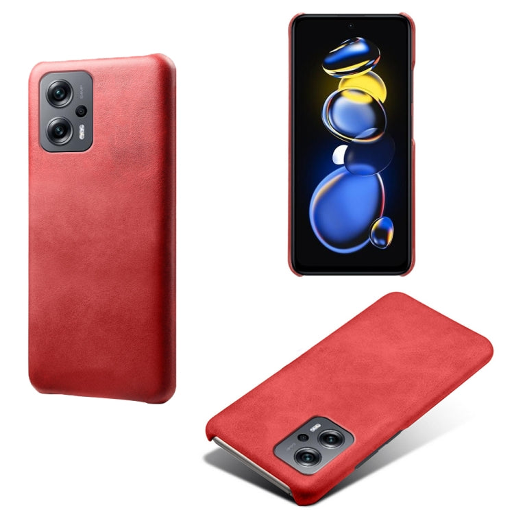 For Xiaomi Redmi Note 11T Pro Calf Texture PC + PU Phone Case