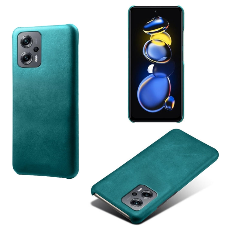 For Xiaomi Redmi Note 11T Pro Calf Texture PC + PU Phone Case