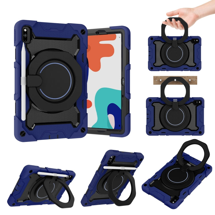 For Huawei MatePad 10.4 Armor Contrast Color Silicone + PC Tablet Case