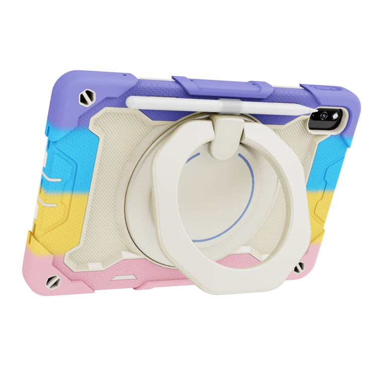 For Huawei MatePad 10.4 Armor Contrast Color Silicone + PC Tablet Case