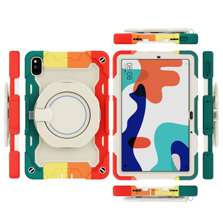For Huawei MatePad 10.4 Armor Contrast Color Silicone + PC Tablet Case