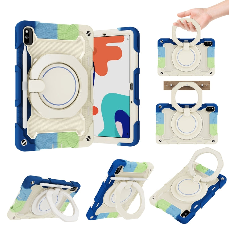 For Huawei MatePad 10.4 Armor Contrast Color Silicone + PC Tablet Case
